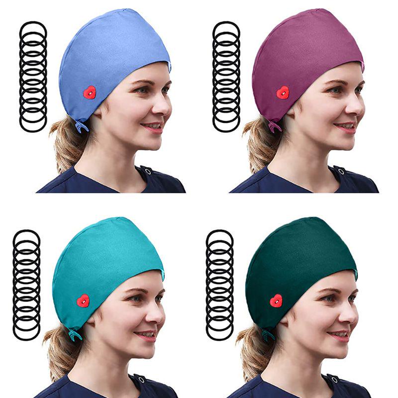 Women Doctor Nurse Buttons Surgical 