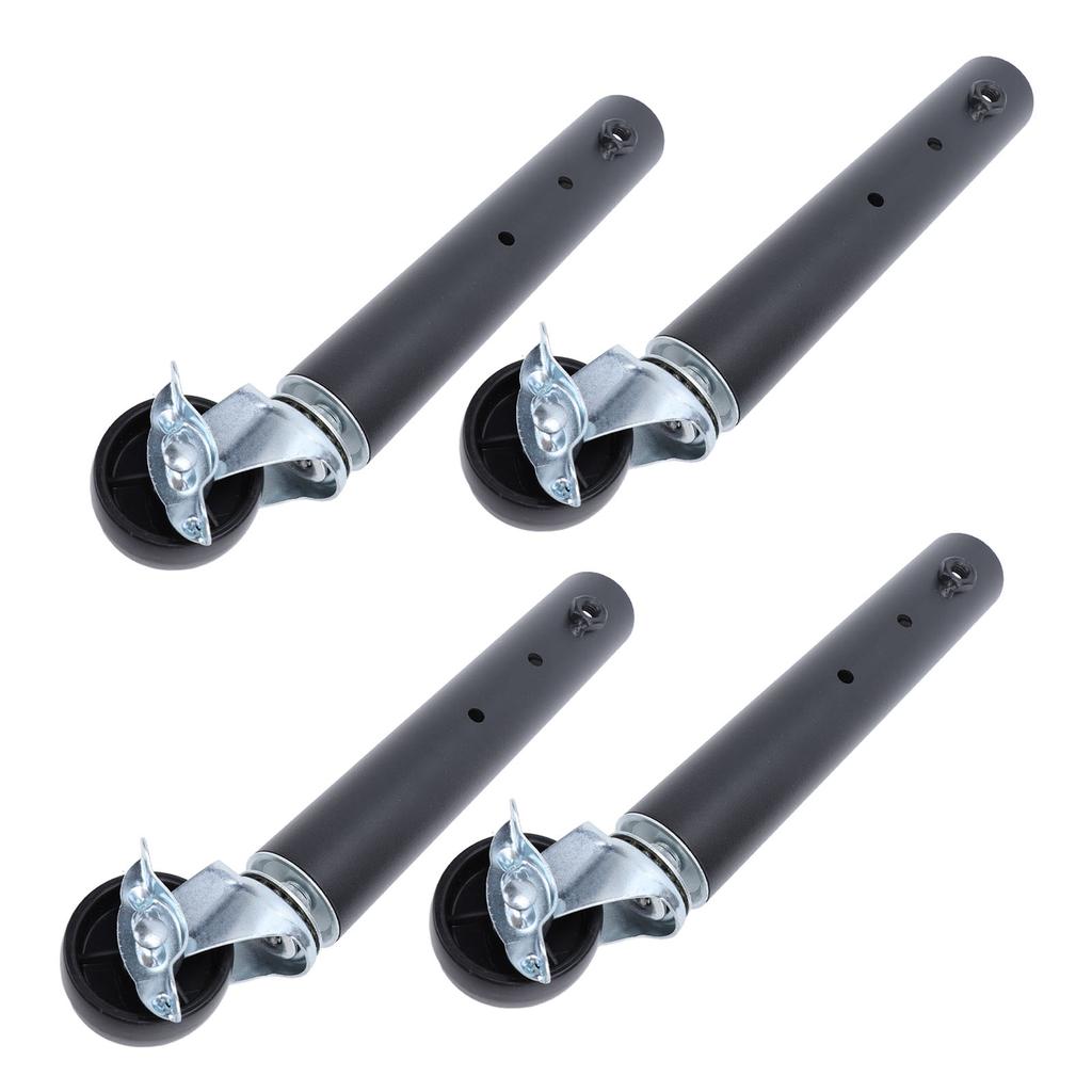 4PCS Furniture Legs with Caster Wheels Heavy Duty Carbon Steel Table Leg Extender Riser for Cabinet Sofa Bed Couch Coffee Table