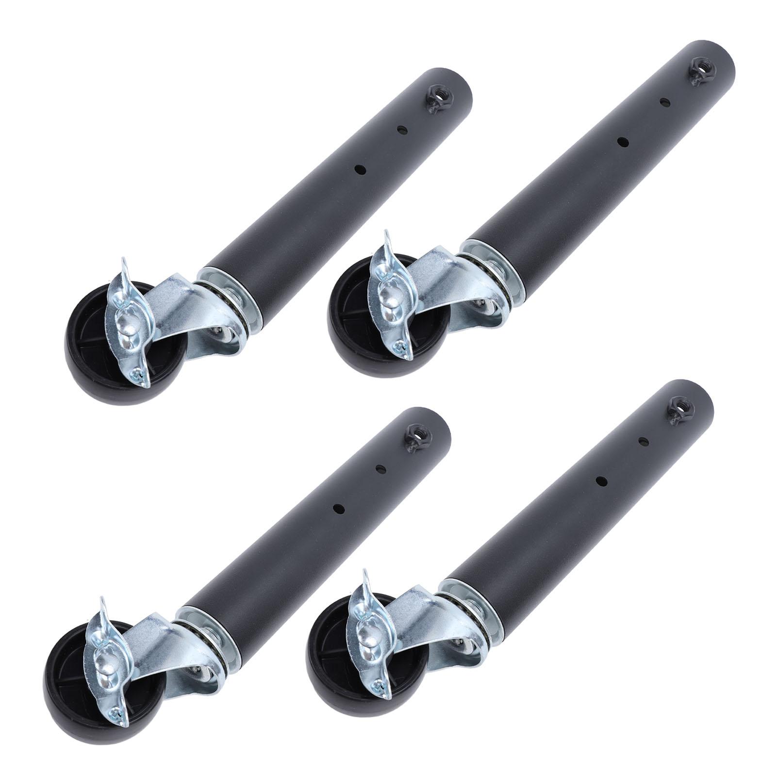 

4PCS Furniture Legs with Caster Wheels Heavy Duty Carbon Steel Table Leg Extender Riser for Cabinet Sofa Bed Couch Coffee Table