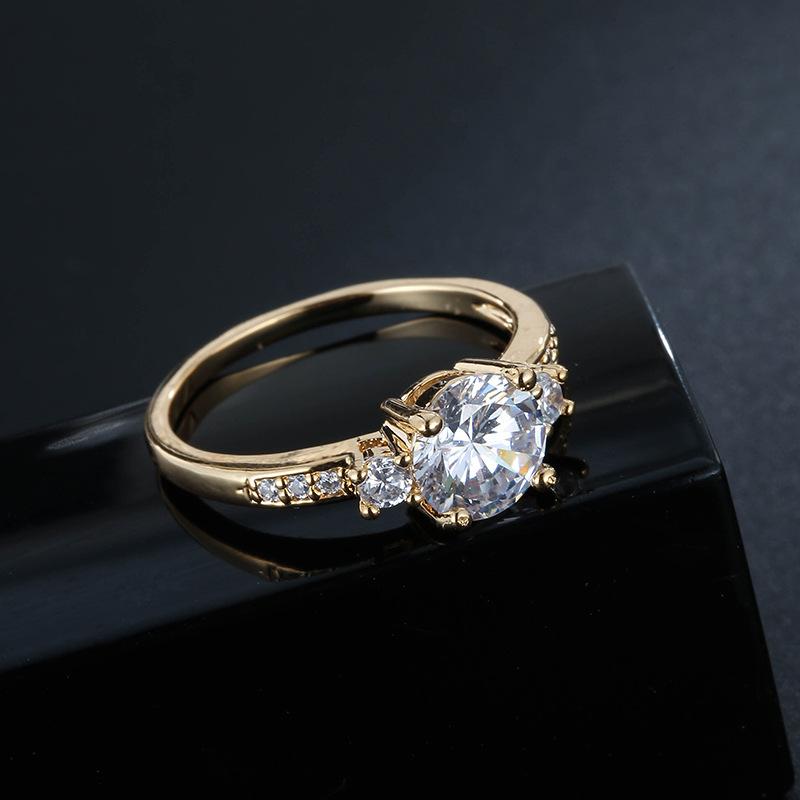 Natural Diamond Engagement Ring Classic Six Prong Setting Solitaire Proposal Ring For Women Luxury Wedding Band Jewelry Gift