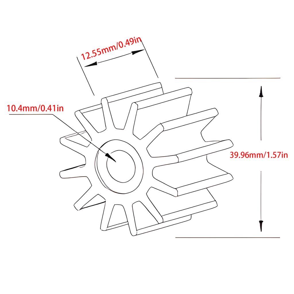 96305M Water Pump Impeller For Mercury Mariner Outboard 4HP 5HP Engine Boat Parts 2/4 Stroke 47-96305M