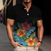 New Product New Men's 3D Printed Trendy Casual Versatile Summer Versatile Short Sleeve Polo Shirt