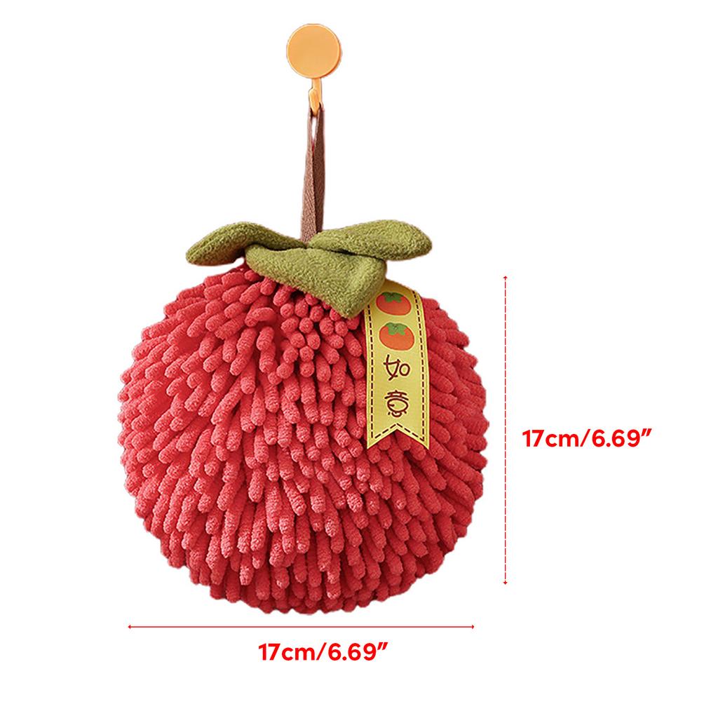 Wipe Handball Chenille Absorbent Hand Towel Fast Drying Soft Hangable Towel Hands Wipe Ball for Bathroom Kitchen Decor