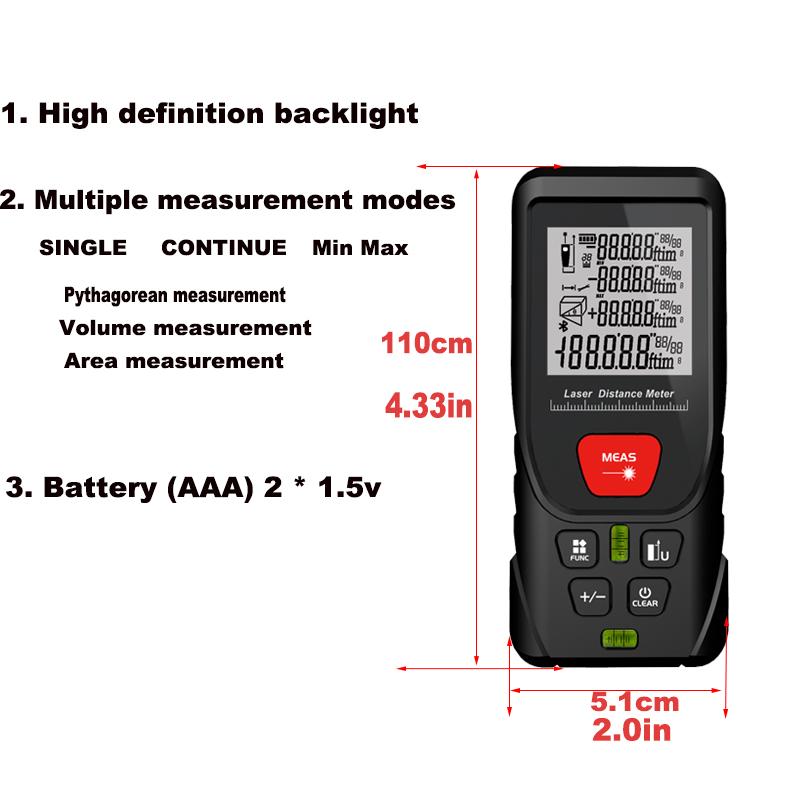 High Precision Laser Range Finder Construction Tools Laser Distance: 50M/120M/150M/200M