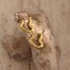 18K Gold-Plated Geometric Hammered Stainless Steel Stud Earrings