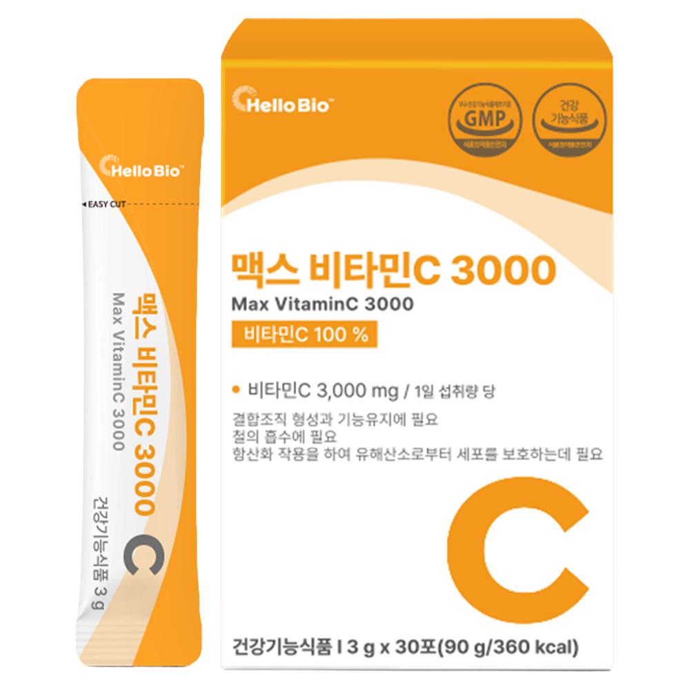 HelloBio Max Vitamin C 3000 30p 90g 1 pcs
