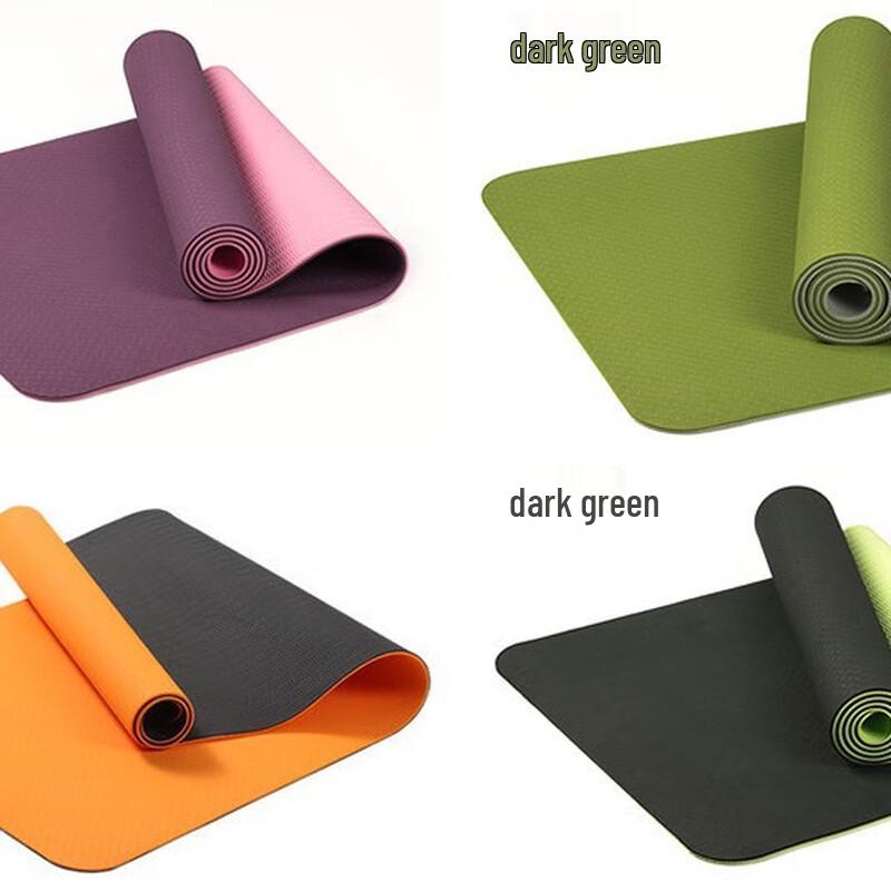 WEZHO TPE Rubber Yoga Mat with Alignment Lines