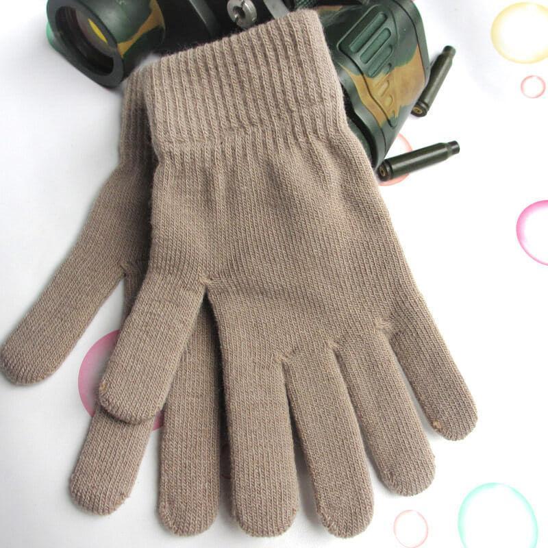 Warm Knitted Winter Gloves With Thermal Insulation Stretchy Cuff For Outdoor Commuting Hiking Cold Days