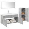 VidaXL 4-piece Bathroom Furniture Set Concrete Grey, Bathroom Cabinet, Bathroom Cupboard, Furniture 3324884