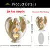 2D Flat Angel Ornament Christmas Decorative Statue White Acrylic Angel Statue Christmas Ornament Purity Symbol Home Decor