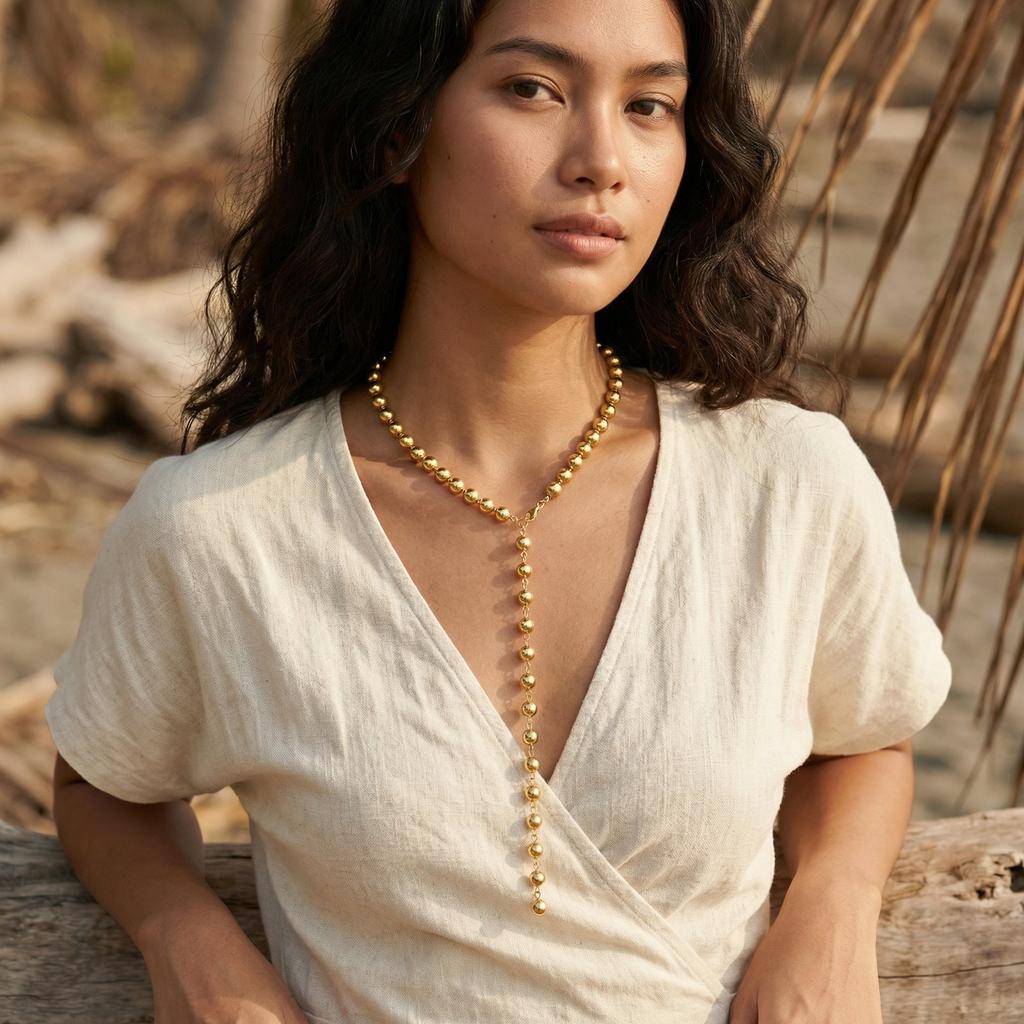 Classic Pearl Y-Shape Lariat Necklace for Women, Elegant Long Tassel Pendant for Bridal Wedding Party Jewelry