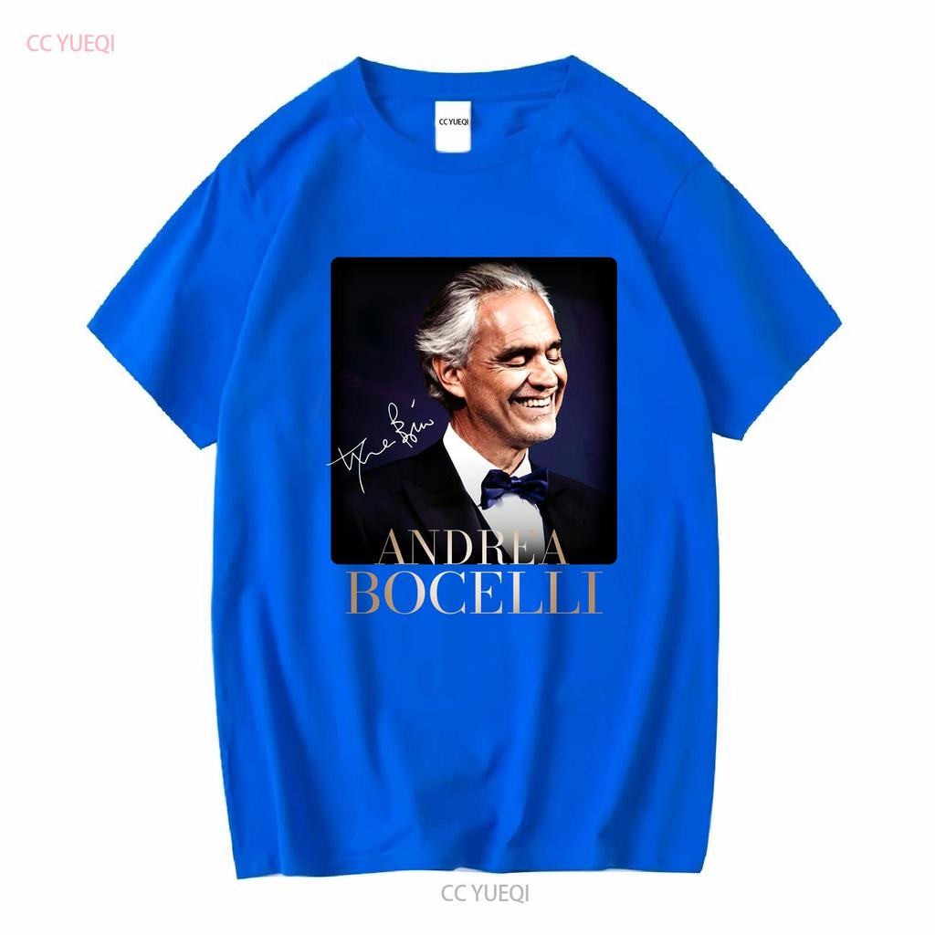 New Andrea Bocelli T Shirt Signature Family Black S 235XL 1CM1540 Long or Short Sleeves Vintage Washed Top For Everyday Wear