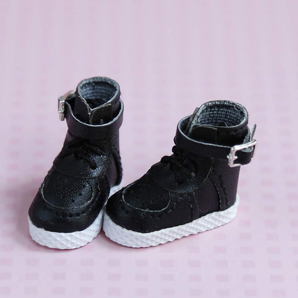 Rakulifey Obitsu 11 Shoes for Obitsu Dolls 5 Colors 11cm, (Black)