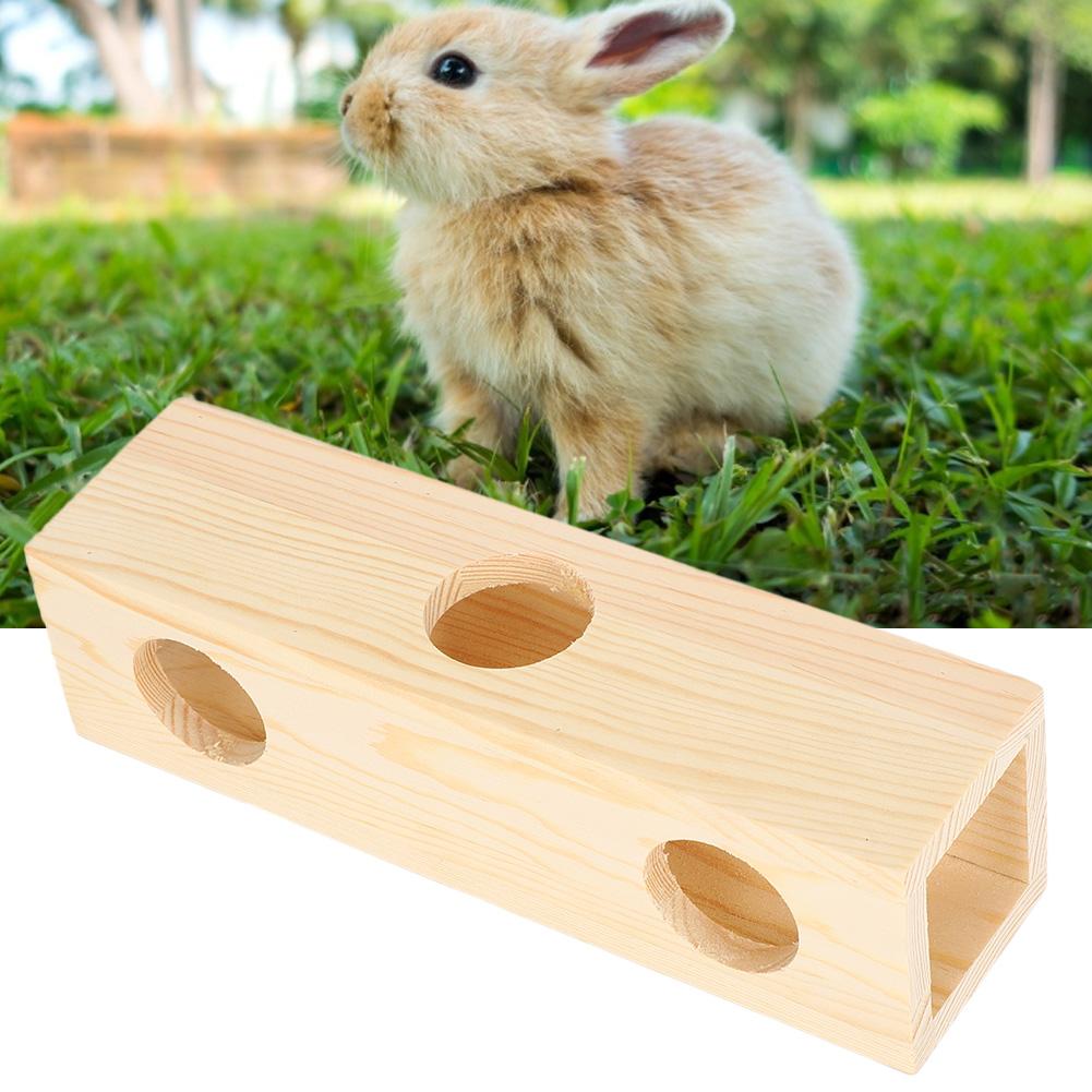 Hamster Tunnel Wood Tube House Extension Small Pets Training Playing Exercise ToySmall Straight