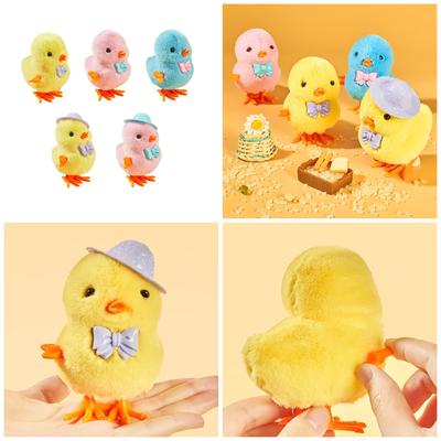 Wind Up Chick Toy Plush Chicken Clockwork Toy For Baby Interaction And Engaging Kids Educational and Early Learning Toy