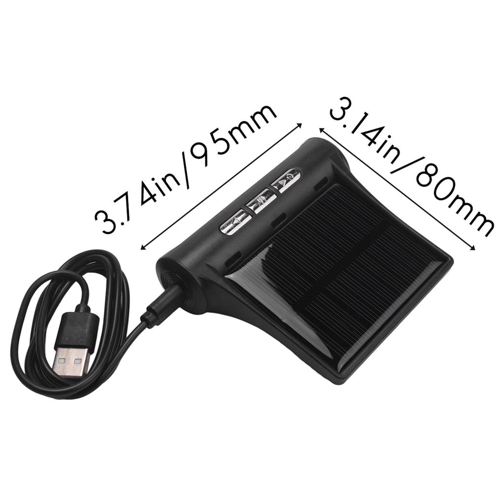 A62E-Car Solar Digital Clock With LCD Time Date In-Car Temperature Display For Outdoor Personal Car Part Decoration