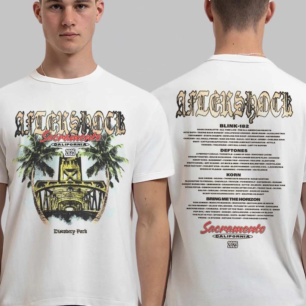 Aftershock Festival 2025 Sacramento California The Crossing With Lineup Shirt Unisex T-Shirt XXXL