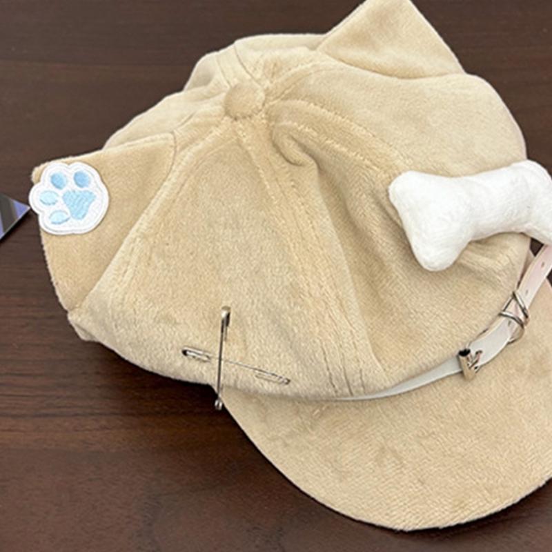 Bequemer achteckiger Hut für Damen Mädchen Katzenohren Barett Hut für Winter Herbst Anime Event 2000er Mode Kopfschmuck