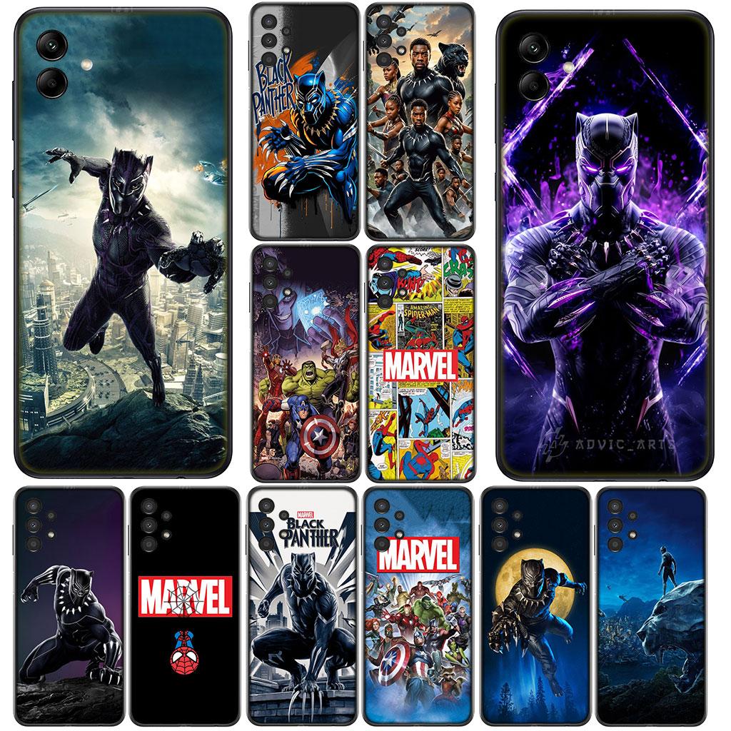 Phone Cover Black Marvel Comics Panther for Apple iPhone 17 16 Plus 13 12 Pro Max Mini X XR ProMax 16E 15+ 16Plus Air Soft Case