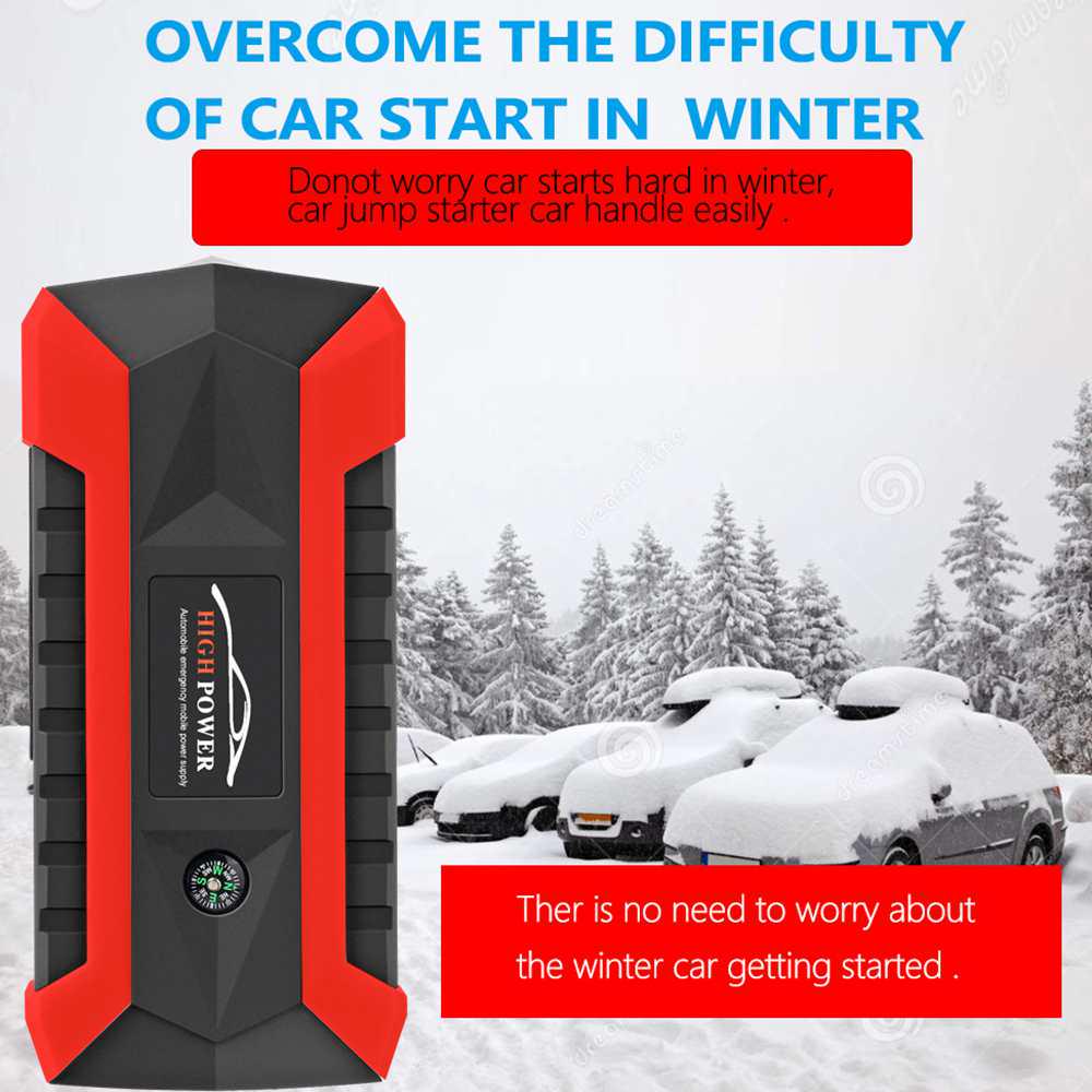 Buy Car Emergency Power Starter High Power Capacity 12000Mah Power