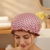 4PCS/SET Waterproof Printed Bonnet Double-layer Hair Care Hat Bath Essential Shower Cap  Shower