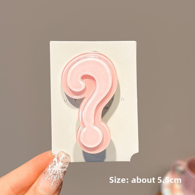 

Fun and Funny Question Mark Hair Clip for Women The Side and Bangs on The Forehead Cute and Creative Duckbill Hair Clip Headband светло-розовый