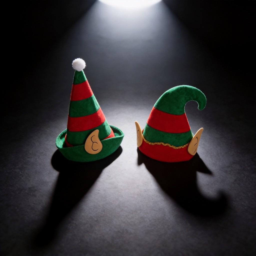 Christmas Elf Hat With Nonwoven Fabric For Kids And Adults Holiday Costume Accessory