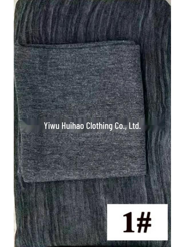 High-Texture Tie-Dye Rayon Headscarf Set: Soft, Wrinkled, Vintage-Style Muslim Shawl