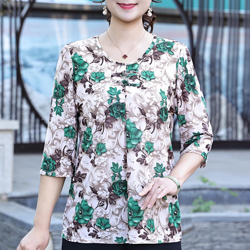 

Plus Size Summer Casual Blouses Woman Clothes Loose Elegant Half Sleeve Female Shirts 5XL