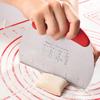 Stainless Steel Dough Cake   Scraper Pizza Cutter Cutting Knife with Scale Baking Tool
