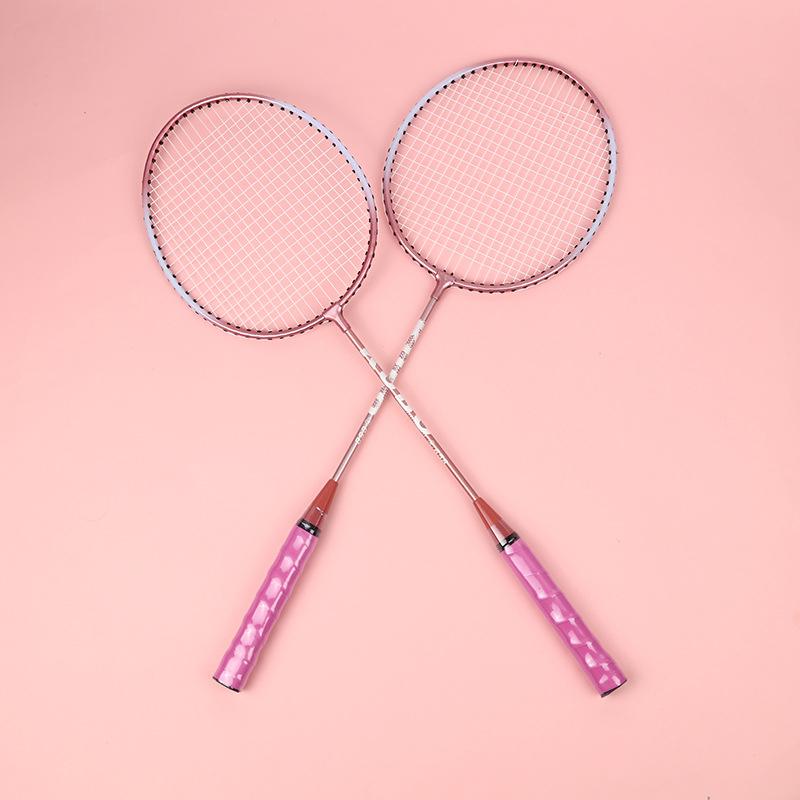 Badminton Racket Set (1 Pair of Racket + Storage Bag + 3 Nylon Badminton) Iron Alloy Training Home Entertainment Split Badminton Rac