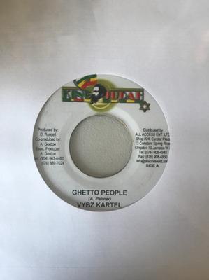 7inch Record VYBZ KARTEL / NINJA FORD - Ghetto People / Neva Siwi Weary NONE King Judah 2005 Jamaica Reggae, Ska & Dub Used