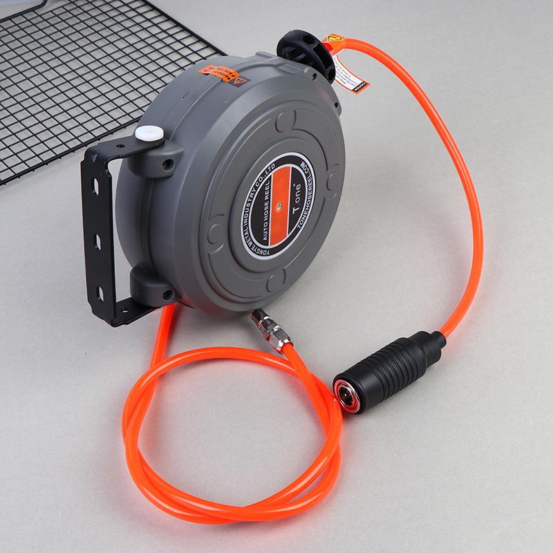 Geri Çekilebilir Hava Hortumu Makarası Otomatik Geri Çekilebilir Kompakt Hava Kolay Kurulum Araba Yıkama Bahçe Sulama Su Hortumu Tutucu İçin