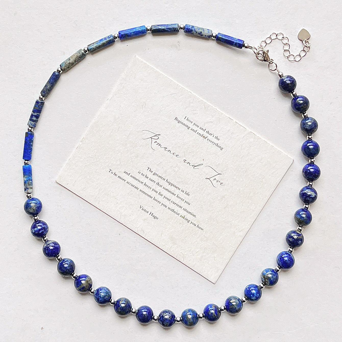 

Ветер Ретро Натуральный Лазурит Дизайн Чувство Ключичная Цепочка Ожерелье, Верность