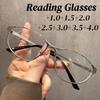Trendy Women Cat Eye Reading Glasses New Fashion Men Metal Frame Anti Blue Light Far Sight Eyeglasses with Plus Diopter To+4.0