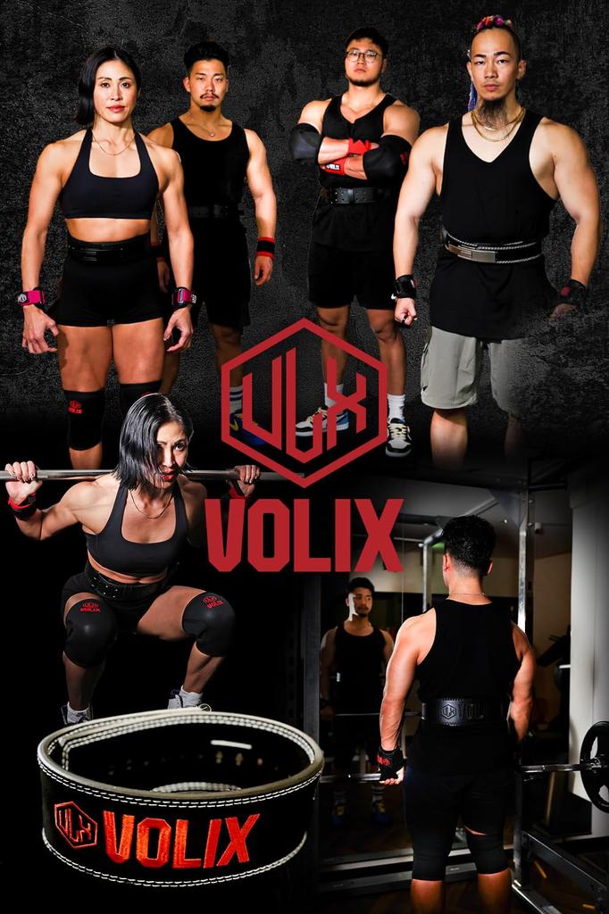 VOLIX Hebelverschluss-Gürtelbefestigung mit Zero Wait Trainingsgürtel für Krafttraining Größe [One-Touch Time] (XL 89-116cm, 1. Schwarz)