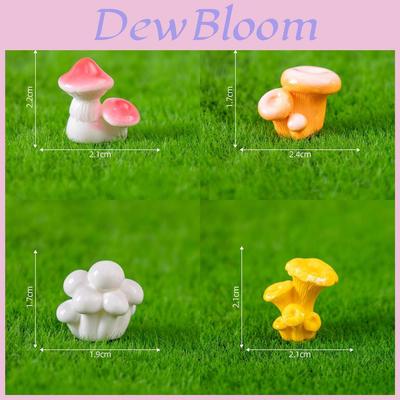 Creative Simple Realistic Mini Mushrooms Diy Succulent Garden Decor Resin