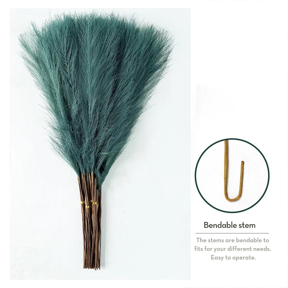 30PCS 55cm Pampas Grass Decor Artificial Flowers Fake Reed for Christmas Ornaments Halloween Fall Party Home Wedding Decoration