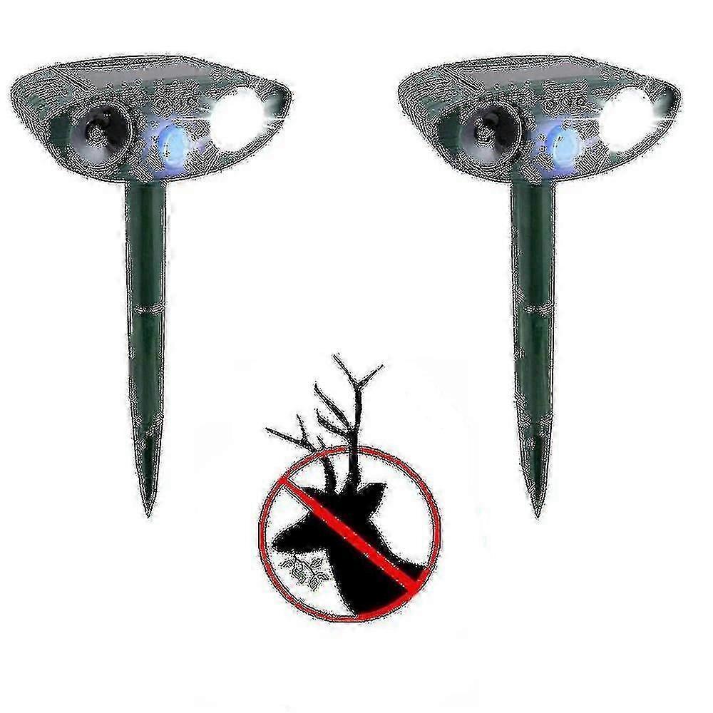 Ultrasonic Deer Repeller - Pack Of 2 - Solar Powered - Get Rid Of Deer In 48 Hours dm.22