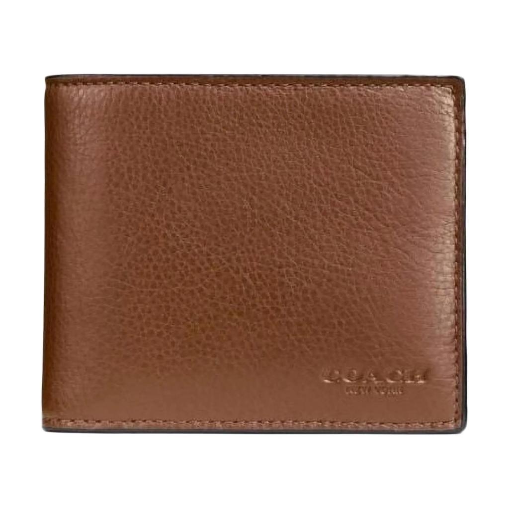 Coach 3 IN 1 Wallet Litchi Grain Cow Leather 3 In 1 Wallet Men's Dark Brown (Unisex) Wallets 74991 CWH