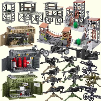 WW2 Vojenský Vojenský Bojiště Bunkr Model Stavební BlokyStrážní Věž Velitelské Stanoviště Bunkr Model Dětské Hračky Dárek