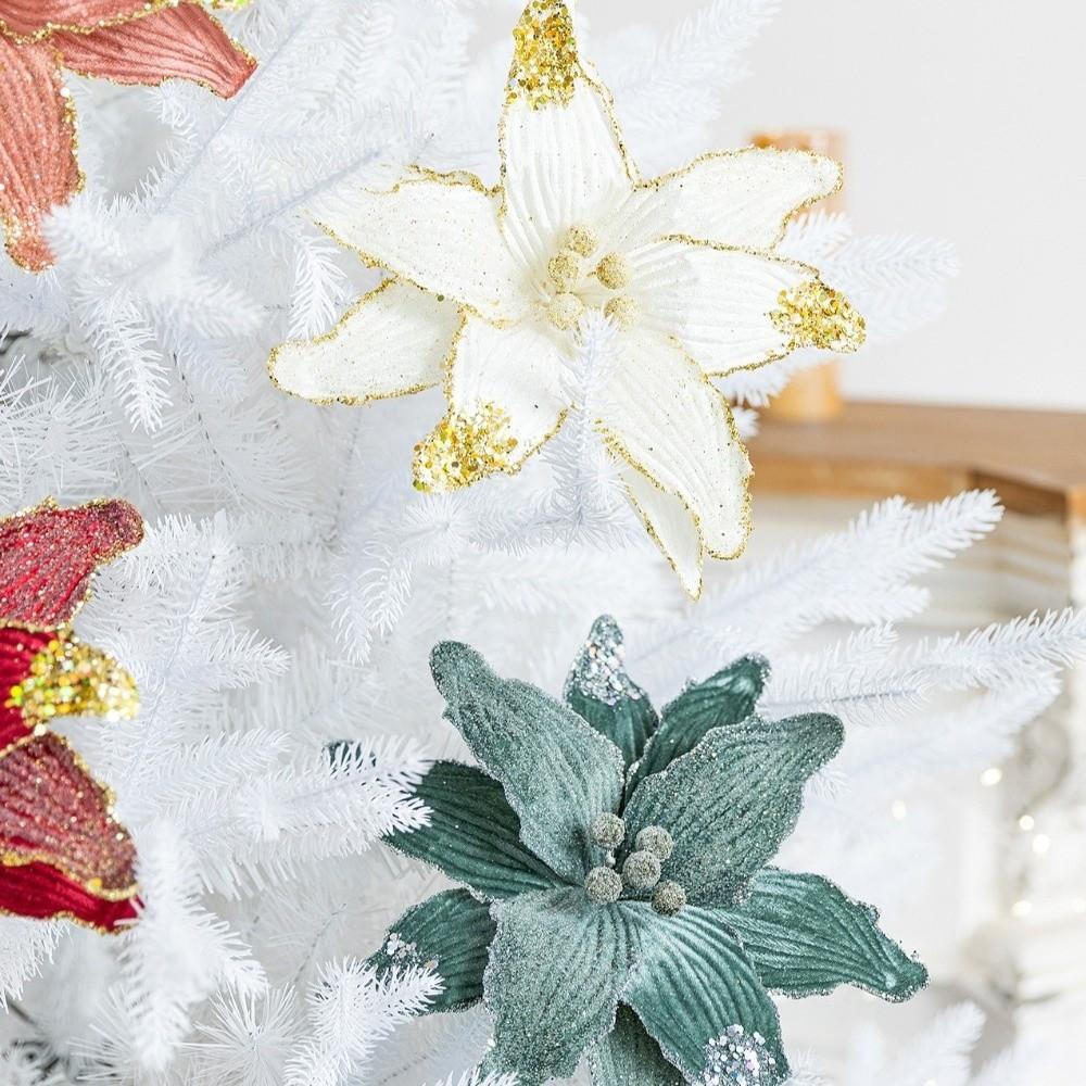 Vibrant Colors Artificial Xmas Flower Large Size Christmas Tree Wreath  Party Hanging Ornaments