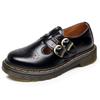 JA Mary Jane Shoes Leather Low-top, Martin Shoes Women's British Fashion Student Casual Leather Shoes