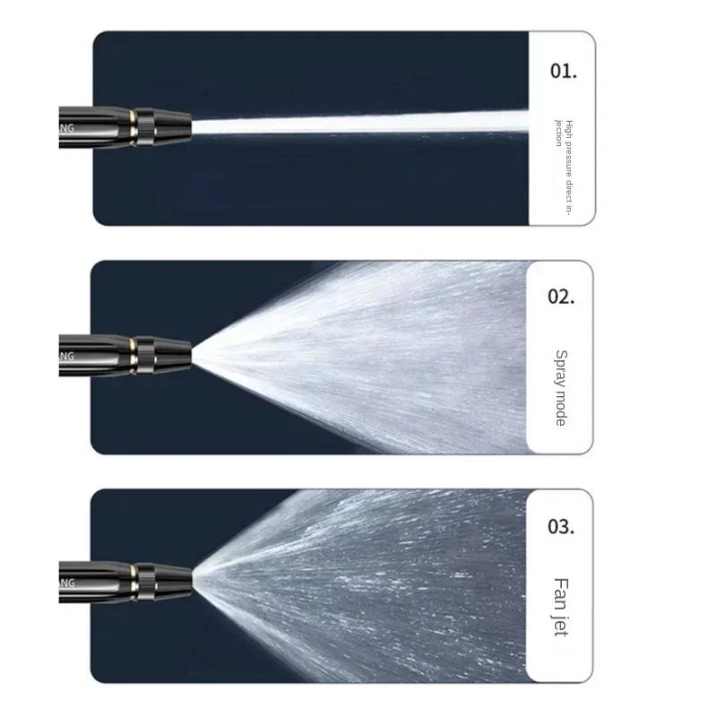 High Pressure Pistol for Domestic Car Washing, Black Car Washing Nozzle, Diamond Watering Pipe, Car Washing Gun
