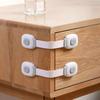 1pc Adhesive Fixation Child Safety Lock No Drilling Baby Proof Latch  Kitchen Fridge Oven Door