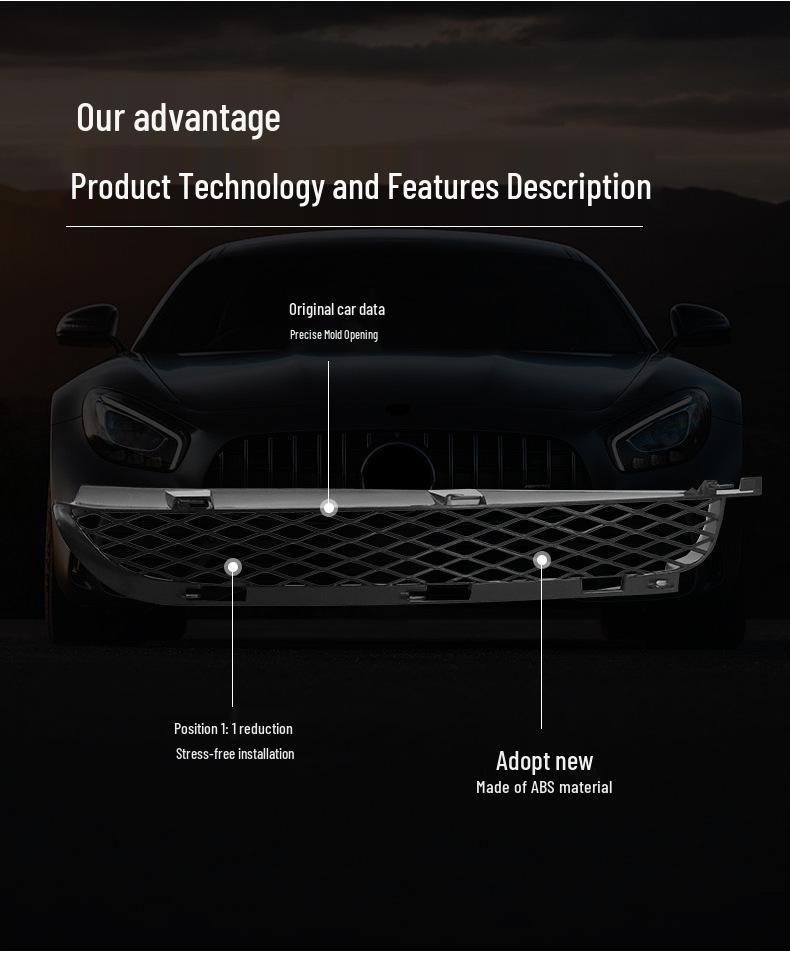 Kompatibilní mřížka větracího otvoru předního nárazníku pro BMW X5 E53 (2003-2006), Čísla dílů 51117116397/51117116398