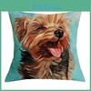 Luxurious Oil Printed Dog Schnauzer Dachshund Cushion Cover Home Decor Linen Pillow Case With Timeless Design