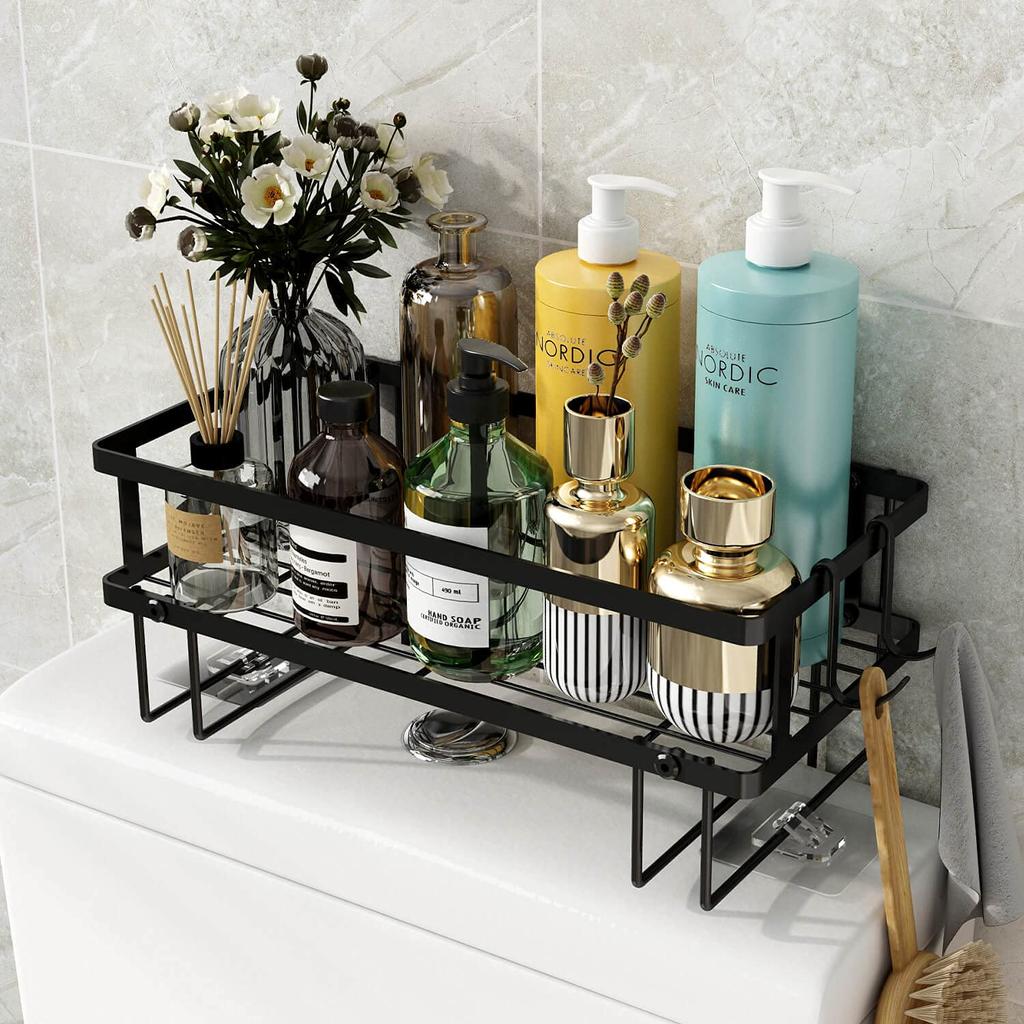 Bathroom Organizers and Storage,2-Tier Over Toilet Storage,Bathroom Storage Paper Holder,Wall Mounted Floating Shelves Furniture