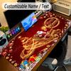 Christmas Theme Personalized Mouse Pad Custom Name Text Non Slip Desk Pad For Laptop Office Desktop
