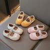 New Spring and Summer Children's Shallow Mouth Casual Korean Style Girls Soft Bottom Leather Shoes